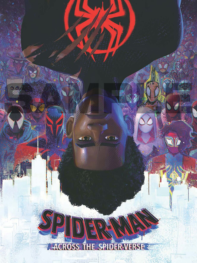 商品名：『スパイダーマン：アクロス・ザ・スパイダーバース』パンフレット<br />
仕様：300×225㎜　72P + ステッカー<br />
価格：1,100円（税込）